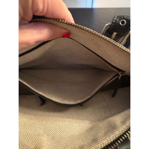 Dooney & Bourke Vintage Classic Women's Monogram Canvas Shoulder Bag Black/Gray - Picture 9 of 11